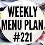 weekly menu plan 221 collage