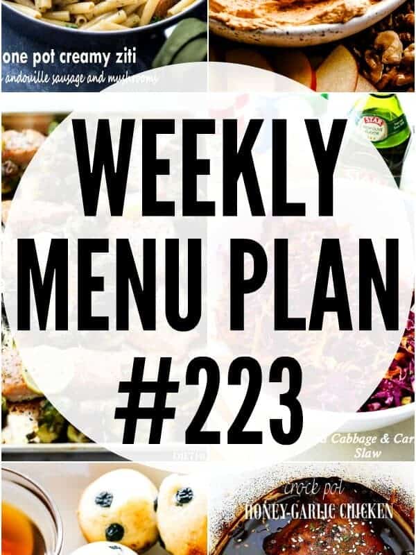 WEEKLY MENU PLAN 223 PIN COLLAGE