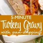 Turkey Gravy with drippings pin image
