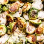 Crispy Sauteed Brussel Sprouts with Cheese