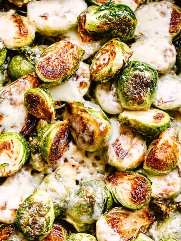 Cheese covered brussel sprouts.