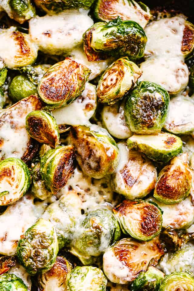 Cheese covered brussel sprouts.