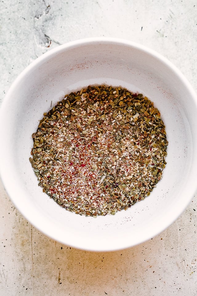 A mixture of seasonings created for a turkey breast.