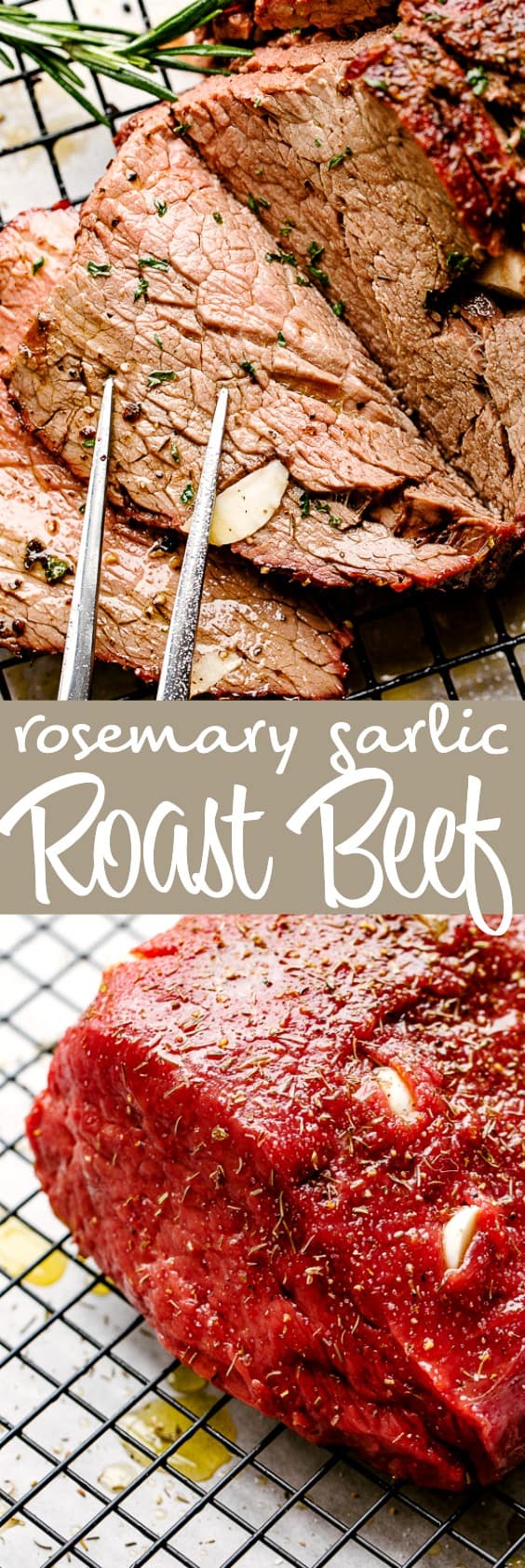 rosemary garlic roast beef pin image