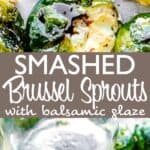 smashed brussel sprouts pin image