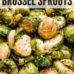 AIR FRYER BRUSSEL SPROUTS PINTEREST IMAGE.