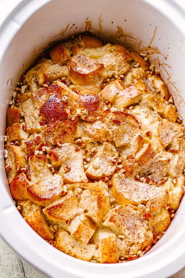 Crockpot Eggnog French Toast Casserole Recipe | Diethood