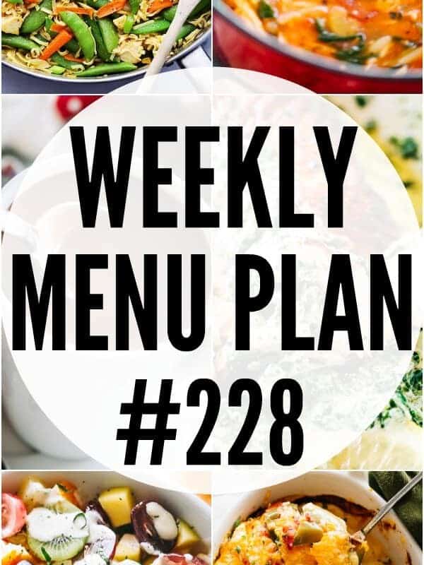 WEEKLY MENU PLAN 228 pin collage