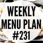 weekly menu plan 231 pin image