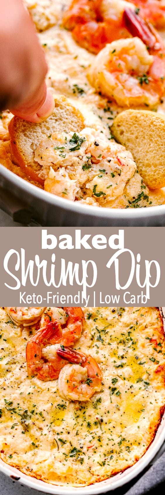 baked shrimp dip pin image