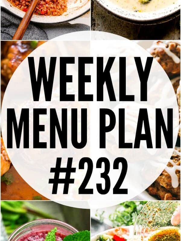 WEEKLY MENU PLAN 232 PIN IMAGE