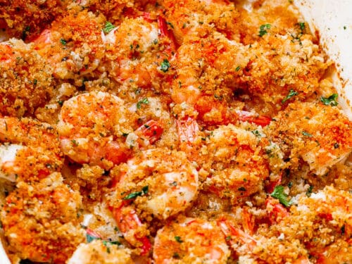 Crispy Garlic Butter Shrimp Scampi Easy Baked Shrimp Recipe