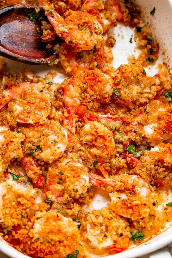 Baked Shrimp Scampi | Crispy Garlic Butter Shrimp Recipe