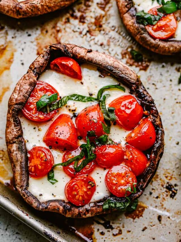 caprese stuffed mushrooms