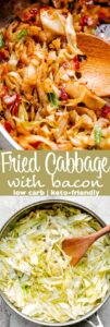 fried cabbage pin image