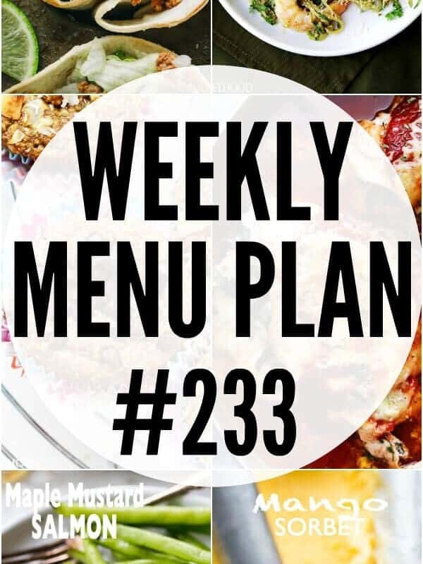 WEEKLY MENU PLAN 233 PIN IMAGE