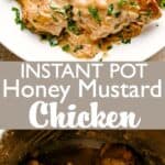 instant pot honey mustard chicken pin image