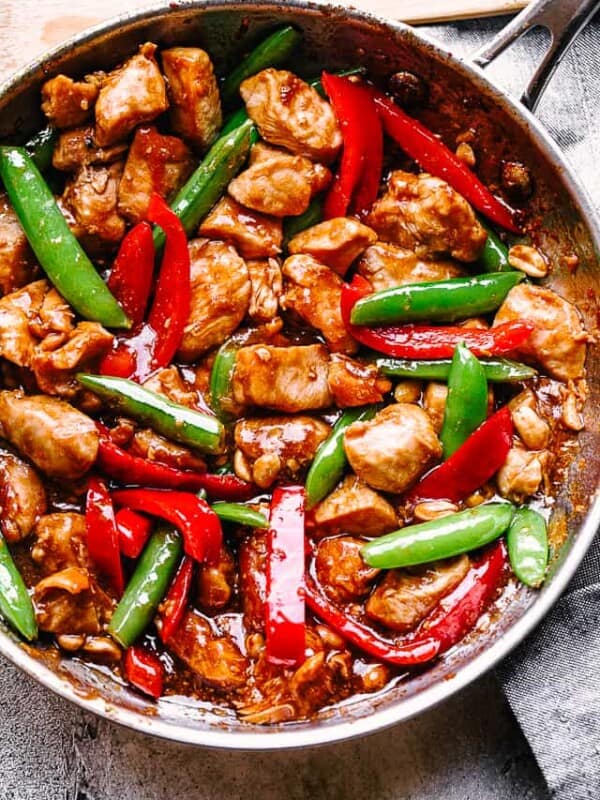 Skillet of Kung Pao Chicken