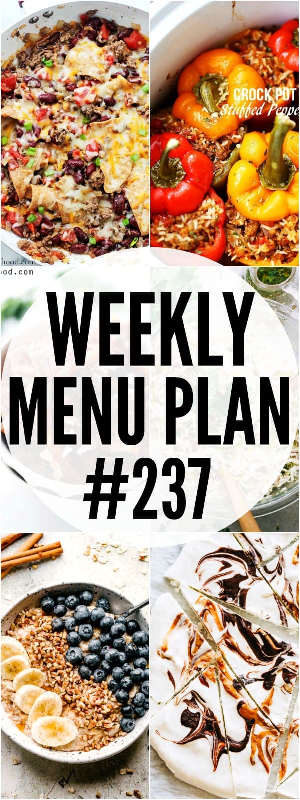 weekly menu plan 237 pin image