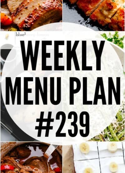 weekly menu plan 239 pin image