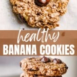 Banana Cookies Pinterest image.