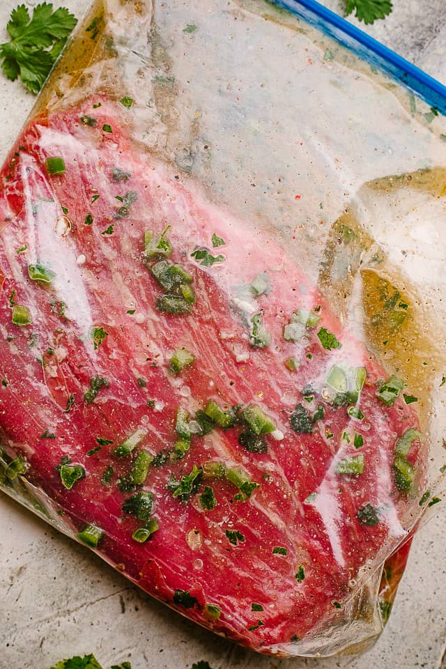 Mexican marinated outlet steak