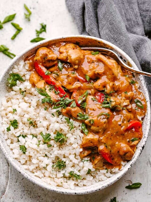 Instant Pot Coconut Chicken Curry Served