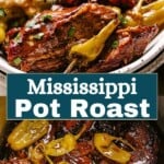 Instant pot Mississippi pot roast Pinterest image.