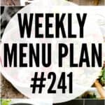 weekly menu plan 241 pin image