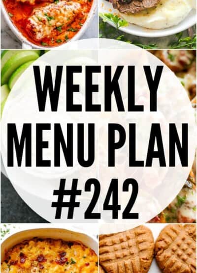 weekly menu plan 242 pin image
