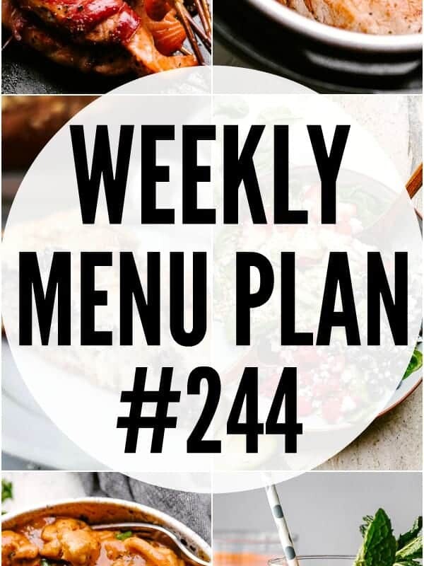 weekly menu plan 244 pinterest mage