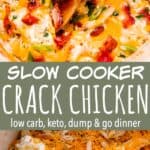 Slow cooker crack chicken long pinterest image