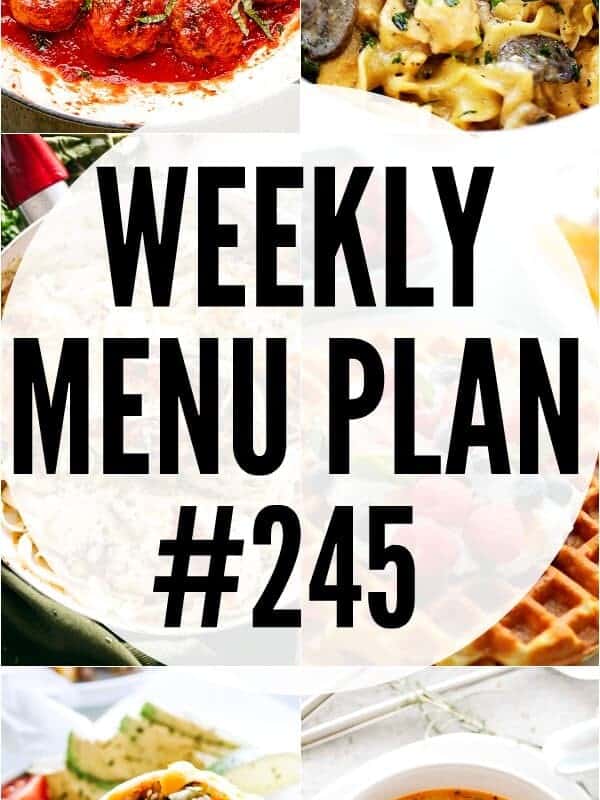 WEEKLY MENU PLAN #245 PINTEREST IMAGE