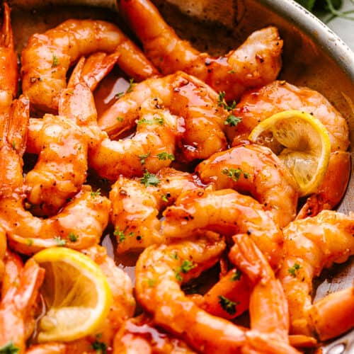 Skillet BBQ Shrimp Recipe + Homemade Barbecue Sauce!