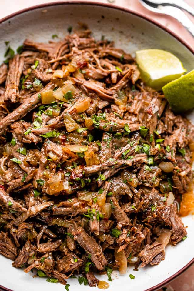 up close pulled beef barbacoa