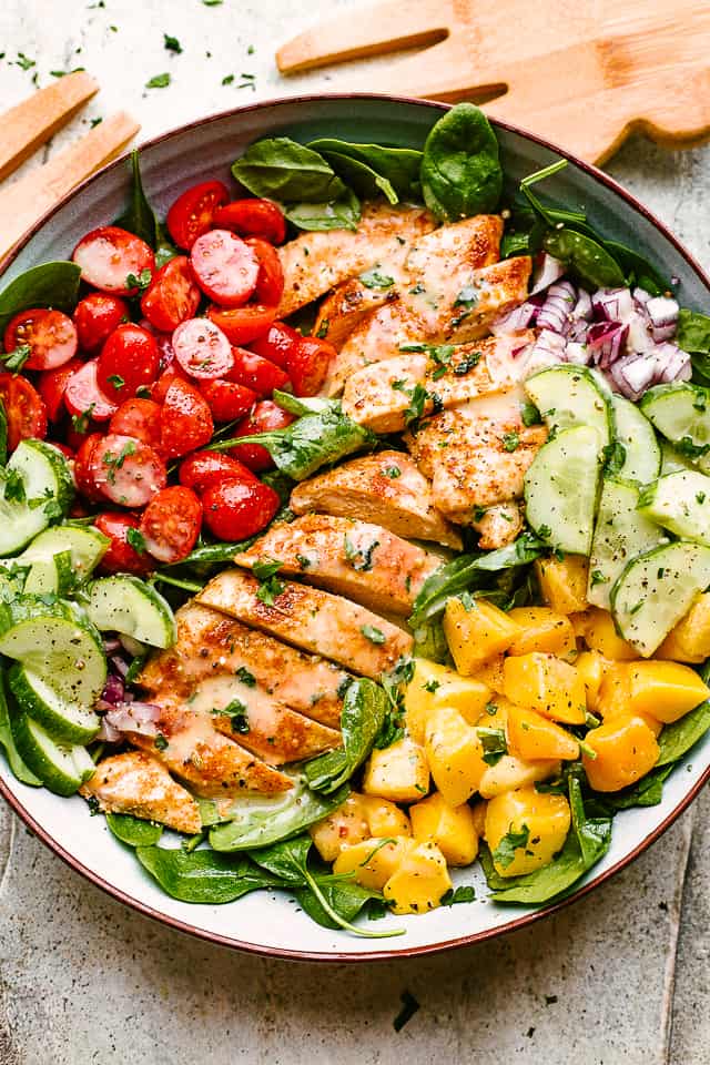 Mango Chicken Salad Recipe With Homemade Dressing Diethood