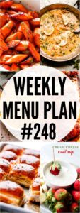 weekly menu plan #248 pinterest collage image