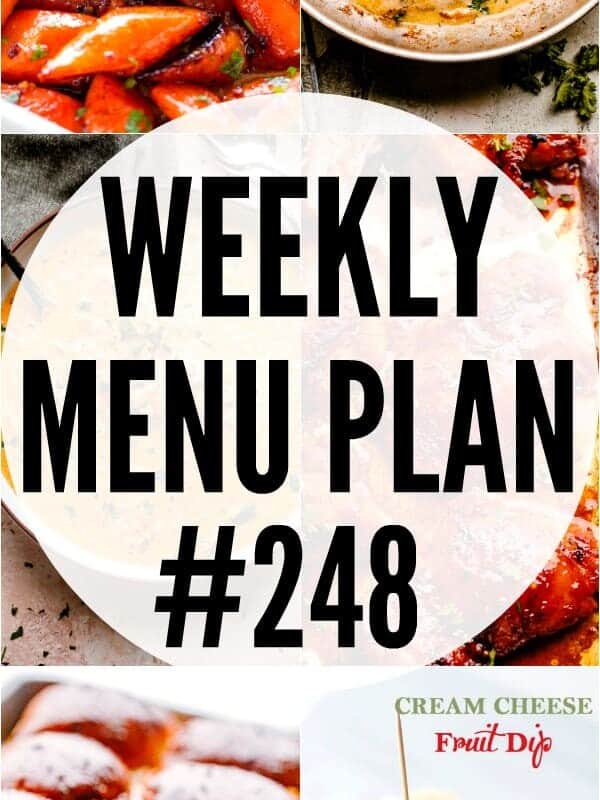 weekly menu plan #248 pinterest collage image