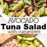 avocado tuna salad long pinterest image