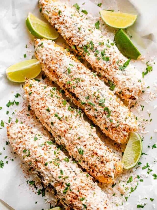 corn on the cob with creamy chile sauce