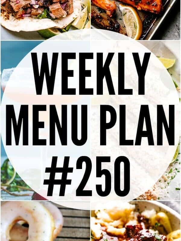 WEEKLY MENU PLAN #250 PIN IMAGE