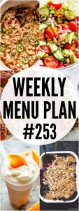 WEEKLY MENU PLAN (#253) pinterest collage