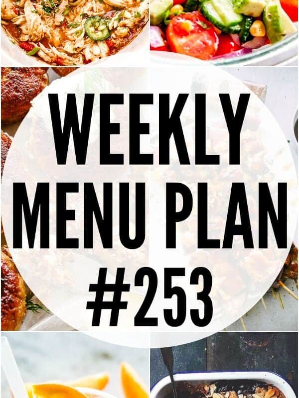 WEEKLY MENU PLAN (#253) pinterest collage