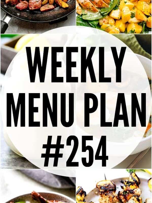 WEEKLY MENU PLAN #254 PINTEREST IMAGE