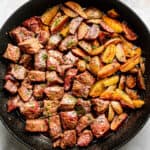 Juicy Skillet Steak Bites with Potatoes