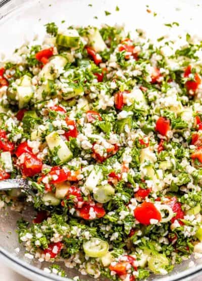 Homemade Tabbouleh Salad in a bowl