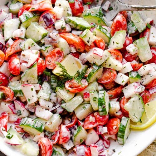 Creamy Cucumber Radish Salad Recipe