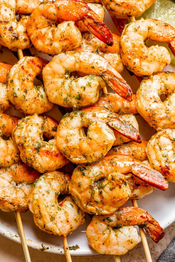 Garlic Basil Grilled Shrimp Skewers | How to Make The Best Grilled Shrimp