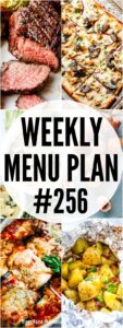 WEEKLY MENU PLAN #256 PINTEREST IMAGE