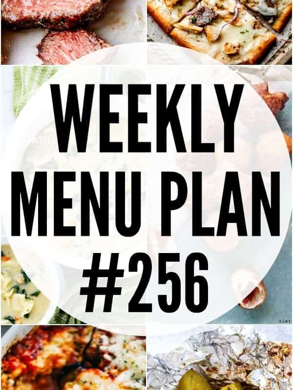 WEEKLY MENU PLAN #256 PINTEREST IMAGE